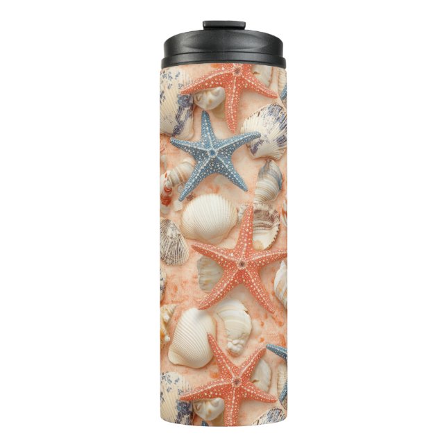 Bouteilles Isothermes Côtière rustique - Coquillages, Poissons étoilés,  (Devant)