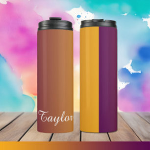 Bouteilles Isothermes Coucher de soleil de prune - Nom personnalisable P
