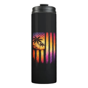Bouteilles Isothermes Coucher de soleil d'été américain vintage 4 juille