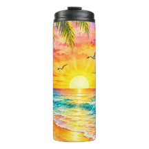 Coucher de soleil paradis tropical Art de plage à