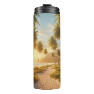 Bouteilles Isothermes coucher de soleil sur la plage des Caraïbes/tropic