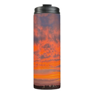 Bouteilles Isothermes Coucher de soleil sur le feu