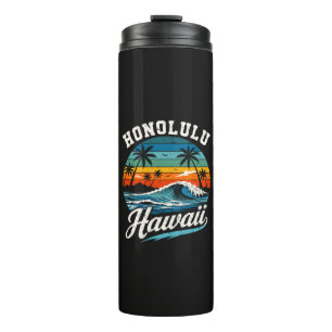 Bouteilles Isothermes Coucher de soleil surf Honolulu Hawaï