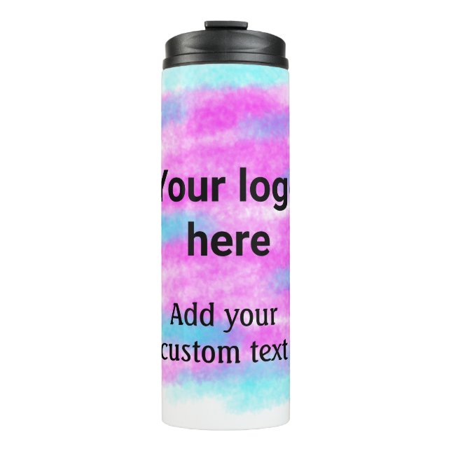 Bouteilles Isothermes Couleur d'aquarelle rouge simple ajouter votre log (Devant)