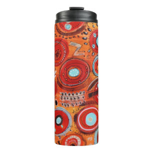 Bouteilles Isothermes couleurs chaudes du motif tribal