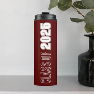 Bouteilles Isothermes Couleurs de l'école Marron et Blanc Année de promo