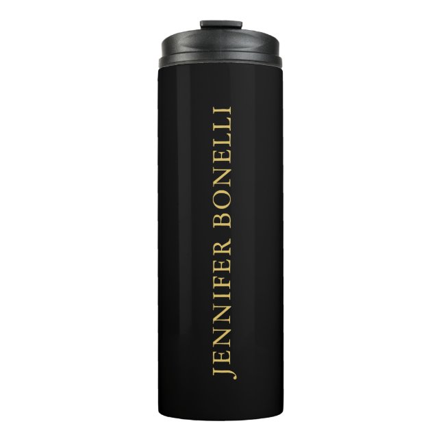 Bouteilles Isothermes Couleurs d'or noir professionnel tendance moderne  (Devant)