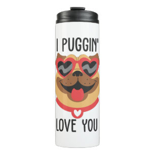 Bouteilles Isothermes Couple Cadeau I Puggin Love You