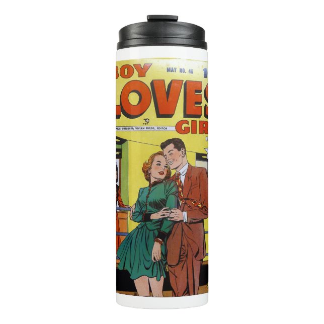 Bouteilles Isothermes Couple - Pop Arts - Vintage Romance Comédie (Devant)