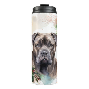Bouteilles Isothermes Couronne de Noël festive de Cane Corso