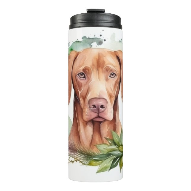 Bouteilles Isothermes Couronne de Noël festive de Vizsla (Devant)
