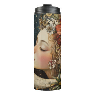 Bouteilles Isothermes Couvercle floral et lune de croissant 2