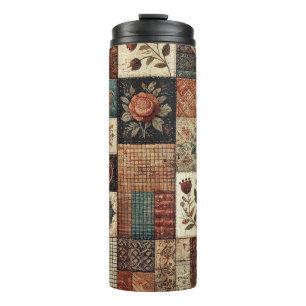 Bouteilles Isothermes Couverture en terre cuite Patchwork Floral Bohème