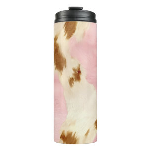 Bouteilles Isothermes Cowgirl Crème rose Brown Cowhide