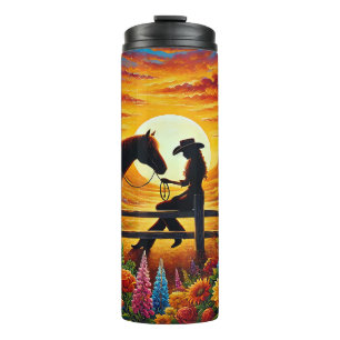 Bouteilles Isothermes Cowgirl Summer - Coucher de soleil, Sass & Charme 