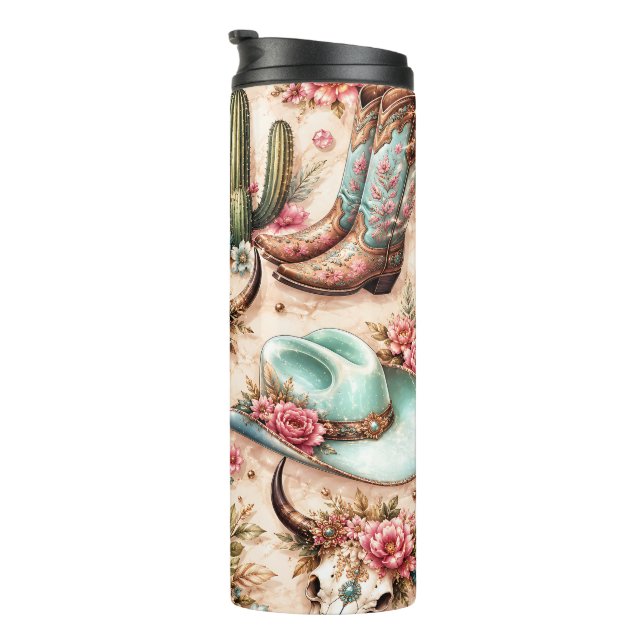 Bouteilles Isothermes Cowgirl Western (Tourné sur la droite)