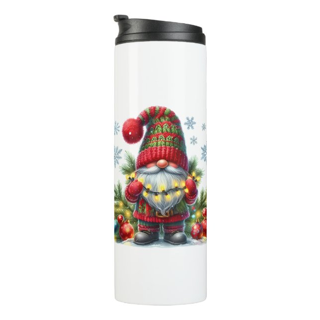 Bouteilles Isothermes Cozy Christmas Gnome Art – Festive Holiday (Tourné sur la droite)