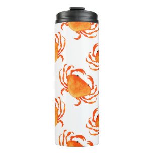 Bouteilles Isothermes Crabes orange sans couture motif