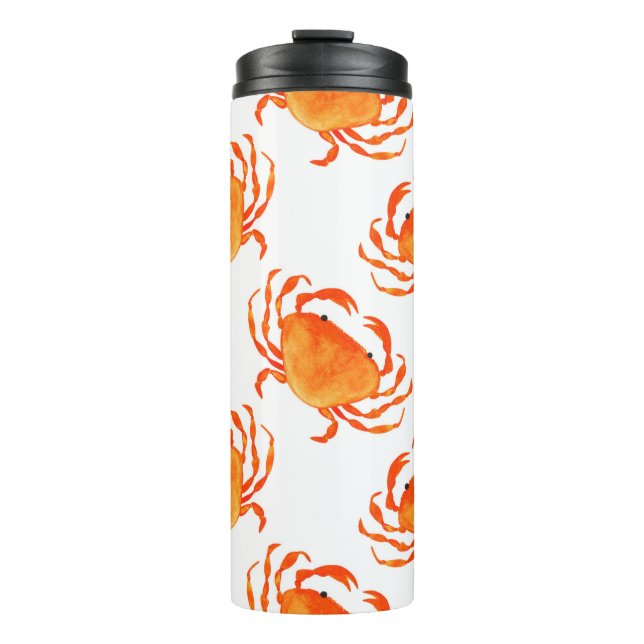 Bouteilles Isothermes Crabes orange sans couture motif (Devant)