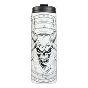Bouteilles Isothermes Crâne d'arcane divine de mort Blancs Tumbler therm
