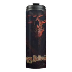 Bouteilles Isothermes Crâne de Faucheuse Halloween Art Spooky