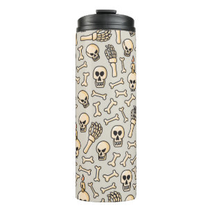 Bouteilles Isothermes Crâne, squelette et os main motif sans soudure dr