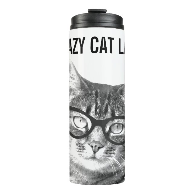 Bouteilles Isothermes CRAZY CAT LADY thermo tumbler bouchon de voyage (Devant)