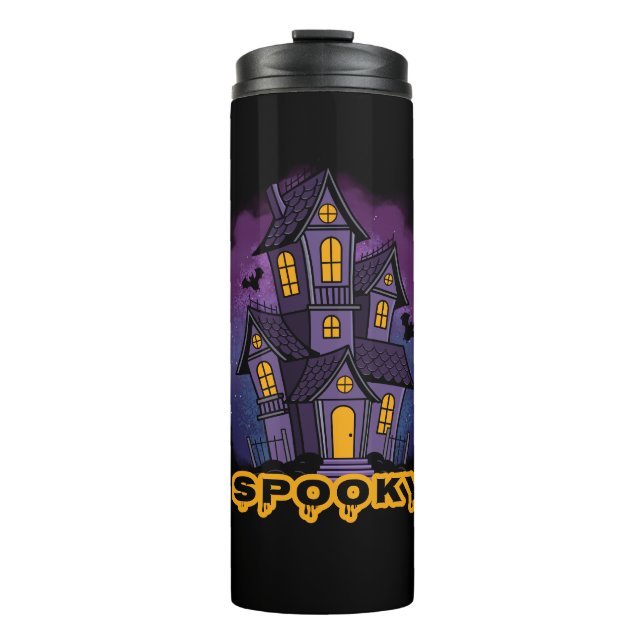 Bouteilles Isothermes Creepy Purple Mansion Spooky Haunted House (Devant)