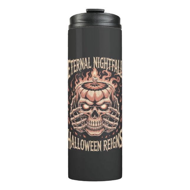 Bouteilles Isothermes Creepy Skeleton Hands Pumpkin Skull (Devant)