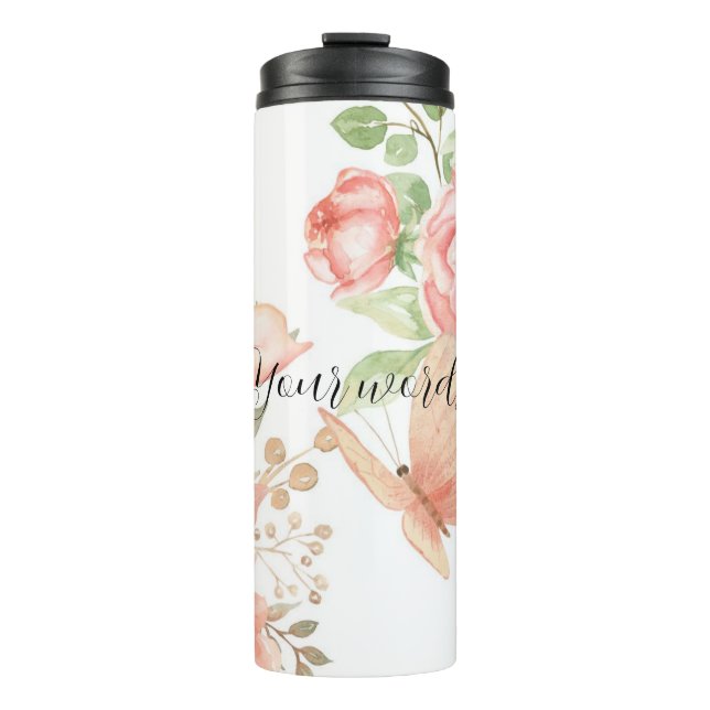 Bouteilles Isothermes Créez vos propres papillons et fleurs (Devant)