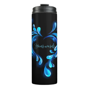 Bouteilles Isothermes Créez votre propre coeur d'eau bleu brillant