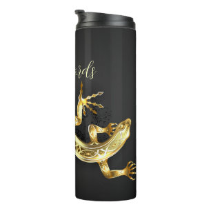 Bouteilles Isothermes Créez votre propre Lizard noir et or