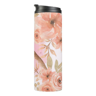 Bouteilles Isothermes Créez votre propre pêche Roses Floral