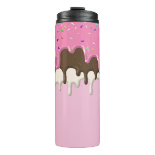 Bouteilles Isothermes Crème glacée rosée gelée gouttes gouttes