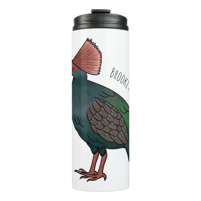 Bouteilles Isothermes Crested partridge bird cartoon illustration  (Devant)