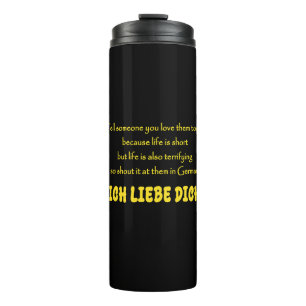 Bouteilles Isothermes Criez votre amour en allemand avec humour