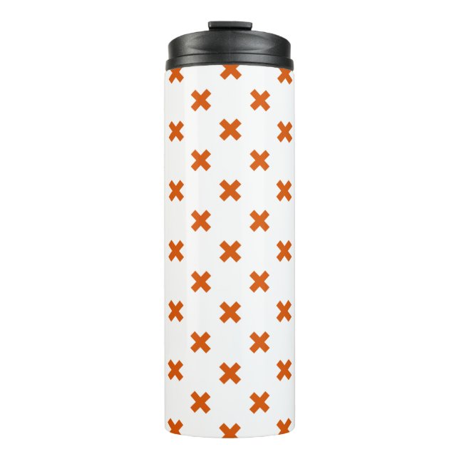 Bouteilles Isothermes Crochets orange sur blanc (Devant)