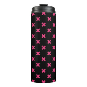 Bouteilles Isothermes Crochis Fuchsia sur noir