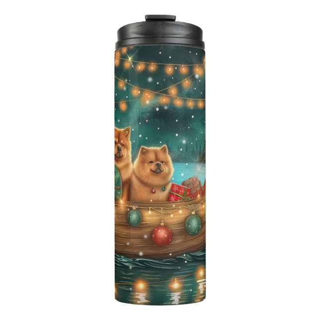 Bouteilles Isothermes Croisière festive de Noël du Chow Chow (Devant)