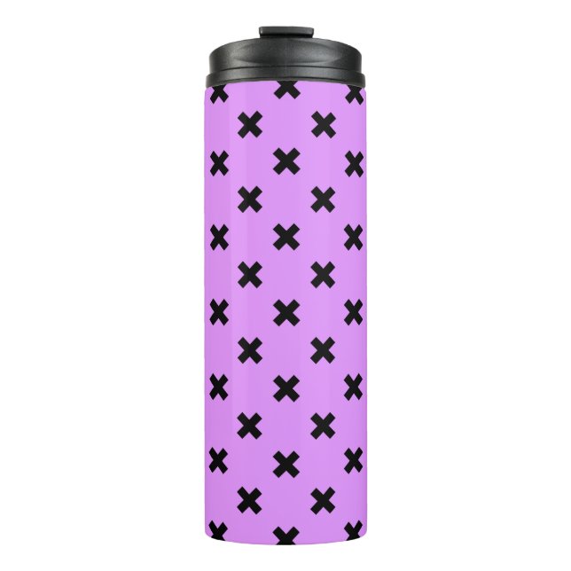 Bouteilles Isothermes Croix noire sur lilas (Devant)