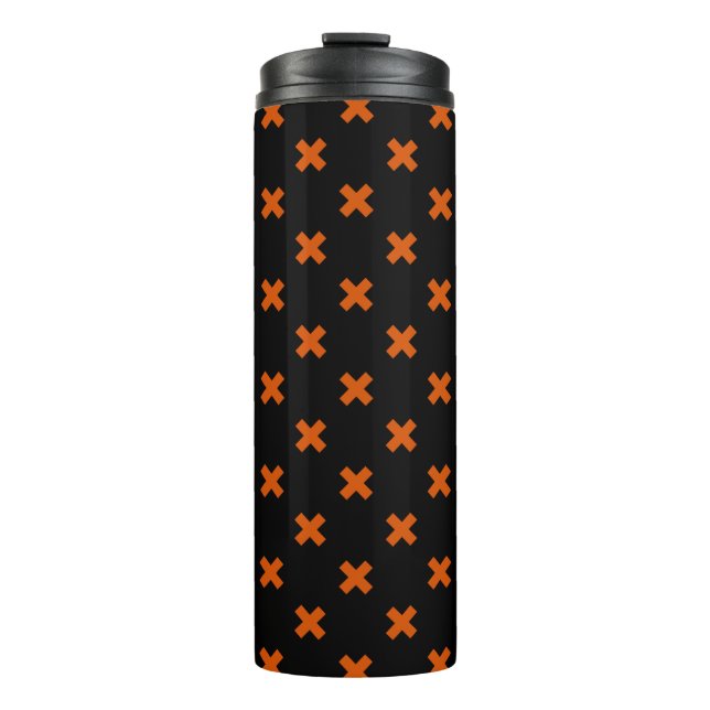 Bouteilles Isothermes Croix orange sur le noir (Devant)