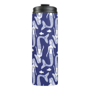 Bouteilles Isothermes Croquis de sirène et de motif de poisson de style