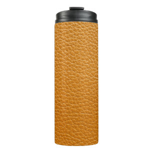 Bouteilles Isothermes Cuir Brown, Arrière - plan de texture de fermeture