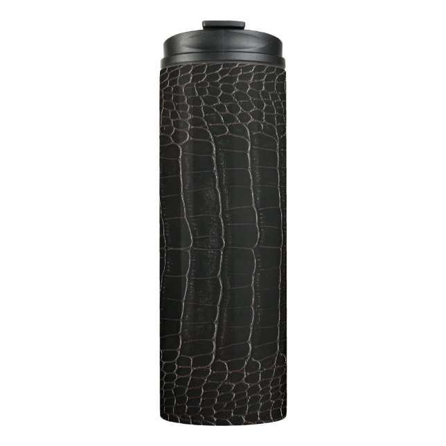 Bouteilles Isothermes Cuir de crocodile luxueux : texture textile. (Devant)