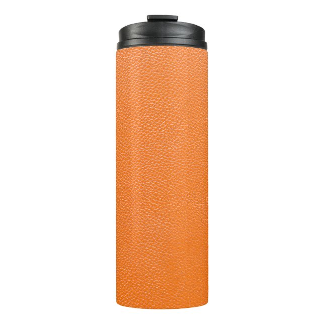 Bouteilles Isothermes Cuir orange texture motif fond cuir, t (Devant)