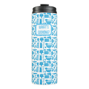 Bouteilles Isothermes Cuisine bleue personnalisée Kitsch Fun Art Motif