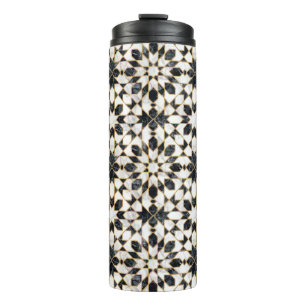 Bouteilles Isothermes Cuisine en mosaïque marocaine noire et Marbre blan