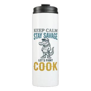 Bouteilles Isothermes Cuisinier Sauvage Alligator Gravure Vintage Graphi