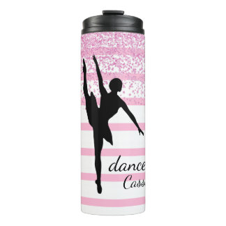 Bouteilles Isothermes Culbuteur thermique rayé de silhouette de danseur