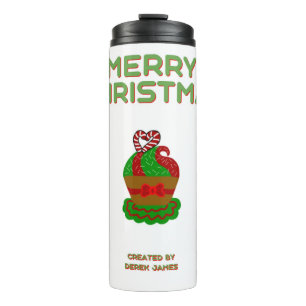 Bouteilles Isothermes Cupcake de Noël Tumbler thermique